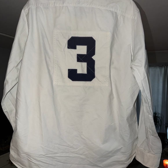 Ralph Lauren White Shirt with Navy Logo - Picture 4 of 9